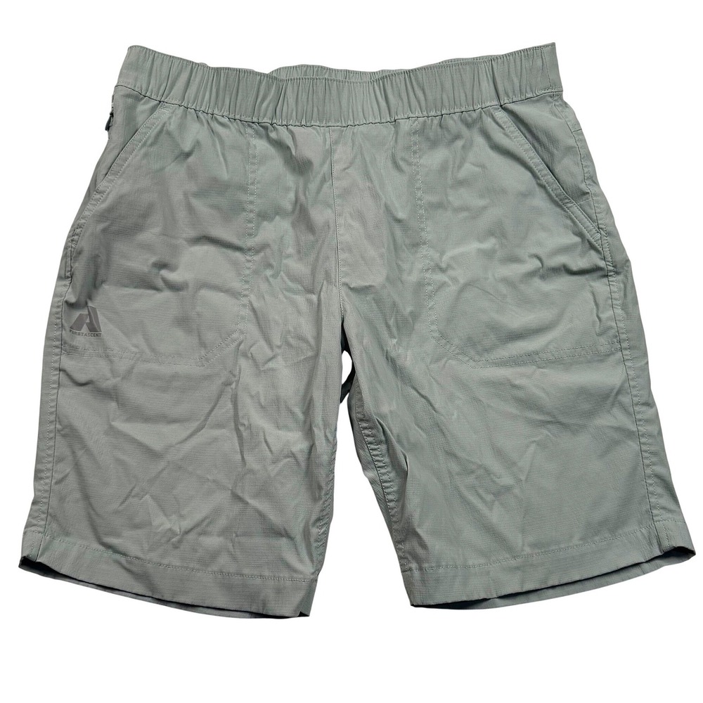 Eddie Bauer First Ascent Shorts Womens 10 Sage Green Hiking Guide Ripstop